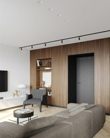 廣州室內(nèi)設(shè)計教程：優(yōu)雅木炭和棕色公寓室內(nèi)設(shè)計！