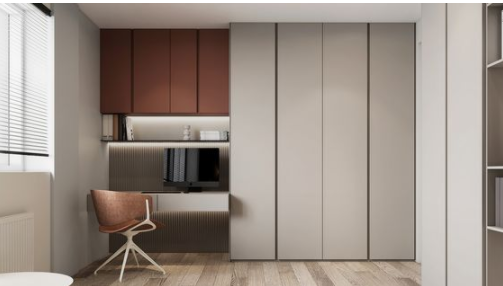 整體書柜款式：定制隱藏式書柜，藏起來的高級感！