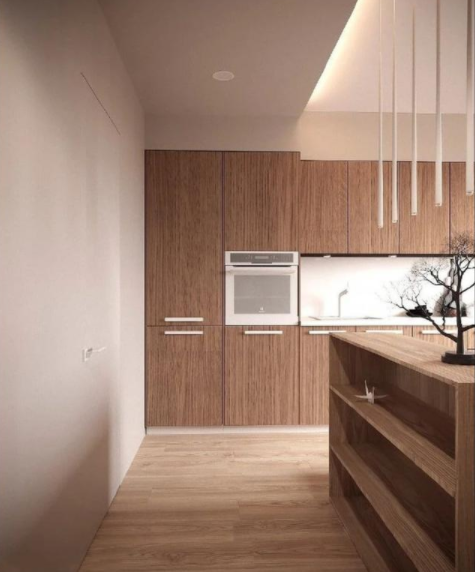 吊頂造型設(shè)計：進(jìn)門裝局部吊頂，用玄關(guān)柜做背景墻真寬敞