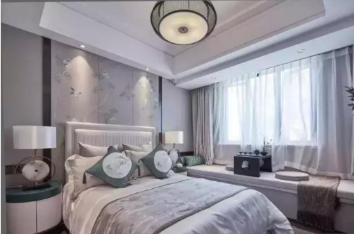 臥室燈光設(shè)計(jì)圖：新中式風(fēng)的臥室設(shè)計(jì)，這樣的房間睡著可真舒適